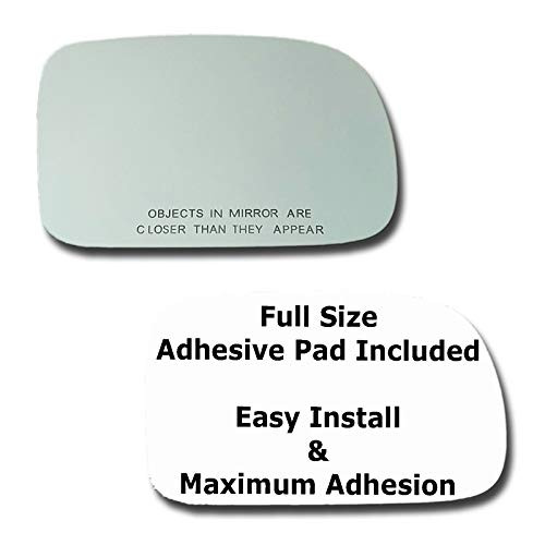 Mirror Glass  plus  Full Size Adhesive Pad for 1993-2002 Mercury Villager Passenger Side Replacement