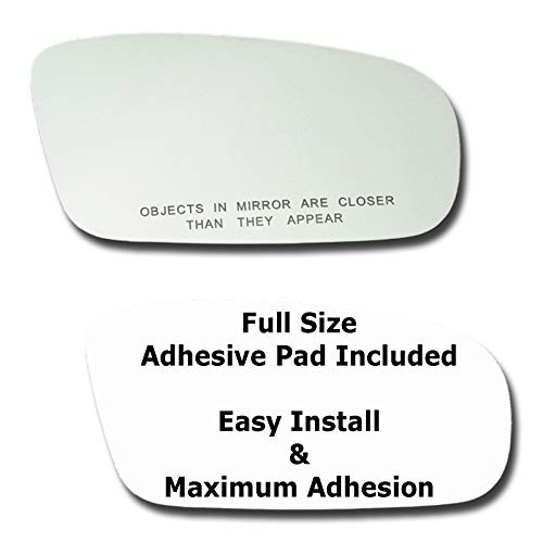 Mirror Glass  plus  Full Size Adhesive Pad for 2000-2005 Mitsubishi Eclipse Passenger Side Replacement