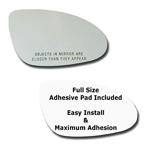 Mirror Glass  plus  Full Size Adhesive Pad for 2007-2009 Mercedes-Benz S550 Passenger Side Replacement