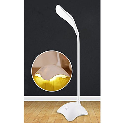 Led Clip Reading Light Raniaco Reading Lamp USB Rechargeable Touch Switch Bedside Book Light with Good Eye Protection Brightness Dimmable Eye-Care LED Desk Lamp  Bottom Night Light   Yellow