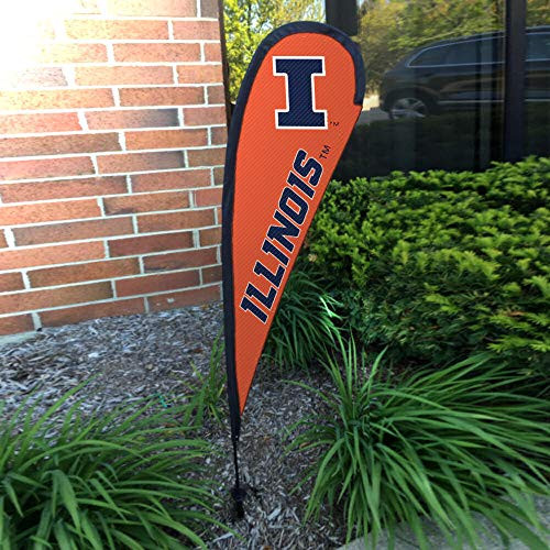 College Flags and Banners Co. Illinois Fighting Illini Small Feather Garden Flag College Flags and Banners Co. Illinois Fighting Illini Small Feather Garden Flag