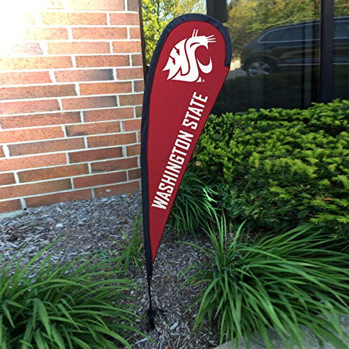 College Flags and Banners Co. Washington State Cougars Small Feather Garden Flag College Flags and Banners Co. Washington State Cougars Small Feather Garden Flag