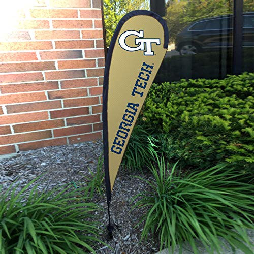 College Flags  and  Banners Co. Georgia Tech Yellow Jackets Small Feather Garden Flag