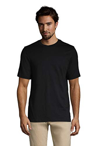Lands End Mens Short Sleeve Super-T Tee Black Regular Small
