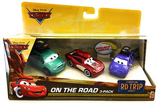 Disney Pixar Cars On The Road 3-Pack Featuring Cruisin' Lightning McQueen, Van, Mini with Luggage Carrier Disney Pixar Cars On The Road 3-Pack Featuring Cruisin' Lightning McQueen, Van, Mini with Luggage Carrier