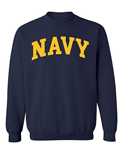 Military Gear Navy Training PT Crewneck Sweatshirt S Navy  Gold