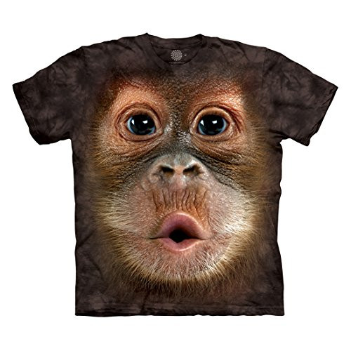 The Mountain Mens Big Face Baby Orangutan T-Shirt Black XL The Mountain Mens Big Face Baby Orangutan T-Shirt Black XL