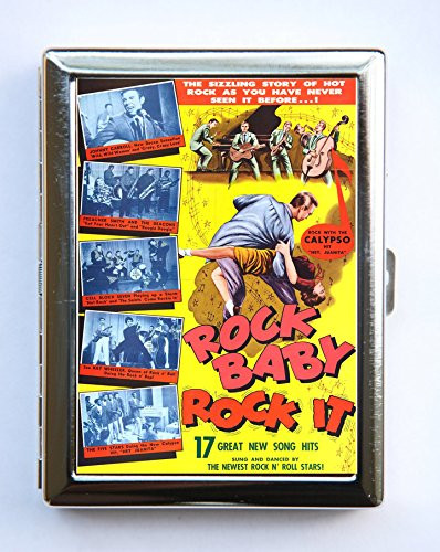 Rock Baby Rock it Case Wallet Business Card Holder rockabilly rock n roll