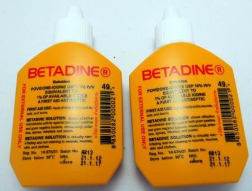 30cc Betadine Povidone-iodine a First Aid Antiseptic Solution. Pack of 2