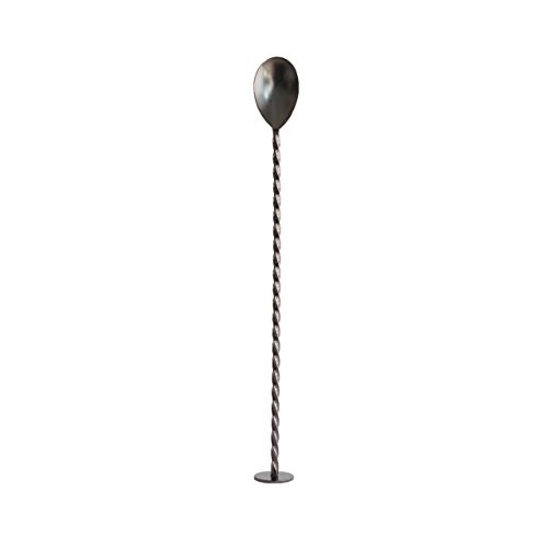 Root7 18/8 Stainless Steel Twisted Cocktail Mixing Spoon, Easy Grip Cocktail Stirrer, 10.24 inches, Titanium Finish Bartender Tool by
