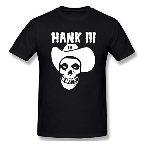 Pekivide Mens Hank-Williams-III Warmth Black T Shirt L