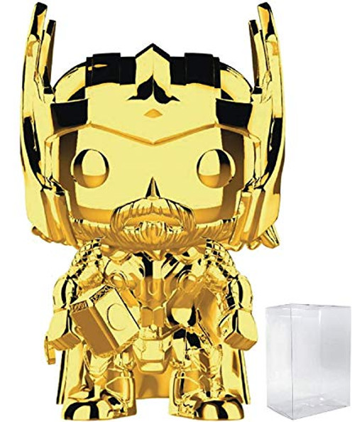 Marvel Studios 10th Anniversary - Thor Gold Chrome Funko Pop Vinyl Figure Includes Compatible Pop Box Protector Case Marvel Studios 10th Anniversary - Thor Gold Chrome Funko Pop Vinyl Figure Includes Compatible Pop Box Protector Case