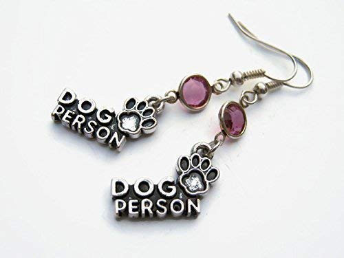 Dog Person Birthstone Earrings Personalized Paw Print Earrings Animal Lover Earrings Pet Jewelry Dog Person Birthstone Earrings Personalized Paw Print Earrings Animal Lover Earrings Pet Jewelry
