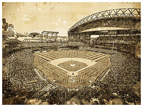 Atlas Seattle Mariners Art Sketch Style Poster Print 12x16 Wall Decor Atlas Seattle Mariners Art Sketch Style Poster Print 12x16 Wall Decor