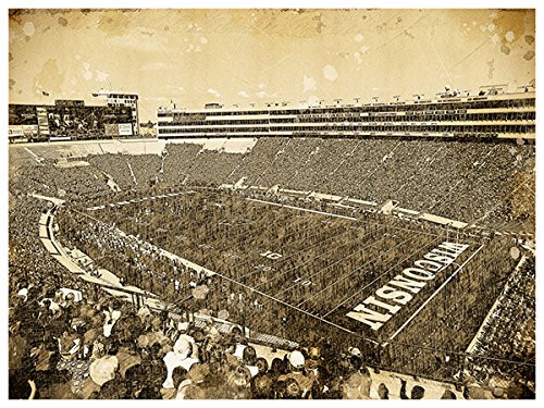 ATLAS Wisconsin Badgers Art Sketch Style Poster Print 12x16 Wall Decor ATLAS Wisconsin Badgers Art Sketch Style Poster Print 12x16 Wall Decor