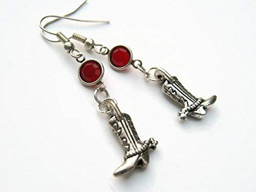 Cowboy Boots Birthstone Earrings Personalized Cowgirl Boot Earrings Farm Country Jewelry Spurs Charm Cowboy Boots Birthstone Earrings Personalized Cowgirl Boot Earrings Farm Country Jewelry Spurs Charm