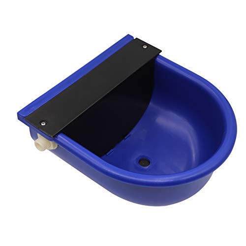 MUDUOBAN Automatic Cattle Water Bowl with Float Valve for Dog Horse Animal Livestock Waterer  Dark Blue