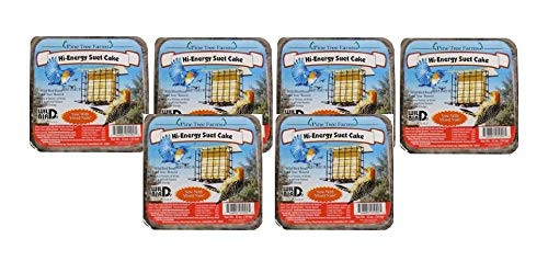 6 Pack Pine Tree Farms Hi-Energy Suet Cake Wild Bird Food 12 Ounce