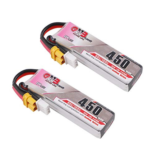 GAONENG 450mAh 2S HV LiPo Battery 7.6V 80 160C XT30 Plug for Trashcans Larva X Micro FPV Racing Drone Quadcopter 2PCS GAONENG 450mAh 2S HV LiPo Battery 7.6V 80 160C XT30 Plug for Trashcans Larva X Micro FPV Racing Drone Quadcopter 2PCS