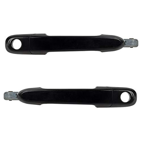 AUTEX 80699 80700 Black Exterior Front Left Right Door Handle Driver Passenger Side Compatible with Hyundai Accent 2006 2007 2008 2009 2010 2011 Door Handle