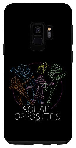 Galaxy S9 Solar Opposites Group Shot Neon Line Art Case