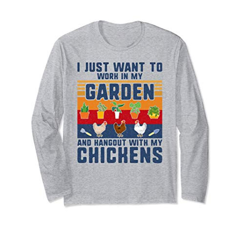 Chickens Owner Gardening Lover Farmer Flowers Chicken Garden Long Sleeve T-Shirt Chickens Owner Gardening Lover Farmer Flowers Chicken Garden Long Sleeve T-Shirt