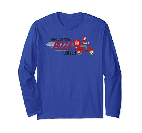 Worlds Fastest Pizza Driver pizza delivery men women kids Long Sleeve T-Shirt