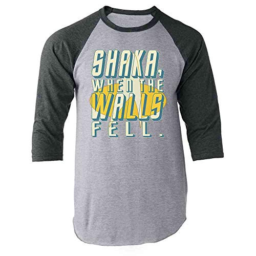 Shaka When The Walls Fell Darmok SciFi Funny Gray XL Raglan Baseball Tee Shirt