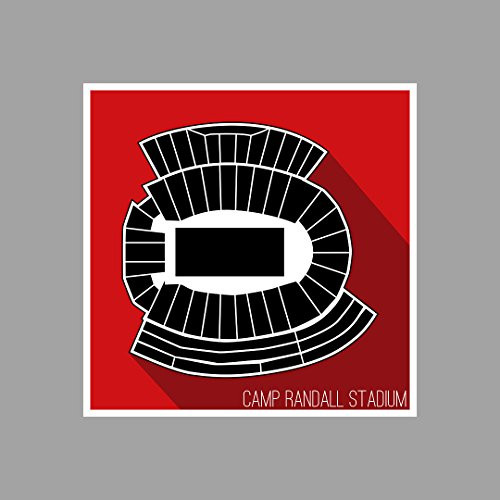 ArtsyCanvas Wisconsin - Camp Randall Stadium - College Football Seating Map - 18x18 Matte Poster Print Wall Art ArtsyCanvas Wisconsin - Camp Randall Stadium - College Football Seating Map - 18x18 Matte Poster Print Wall Art