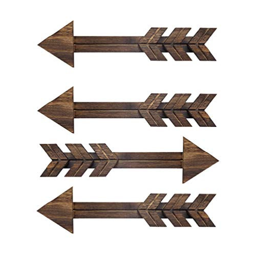 VORCOOL Arrow Decor Set of 4 Arrows Rustic Wood Arrow Sign - Decorative Farmhouse Home Wall Hanging Decor VORCOOL Arrow Decor Set of 4 Arrows Rustic Wood Arrow Sign - Decorative Farmhouse Home Wall Hanging Decor