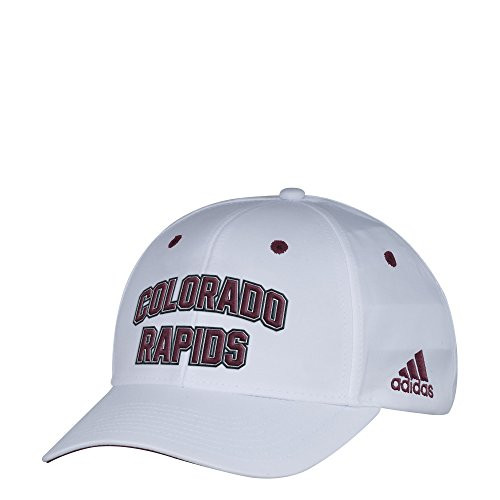 MLS Colorado Rapids Mens White Wordmark Structured Adjustable Hat One Size White