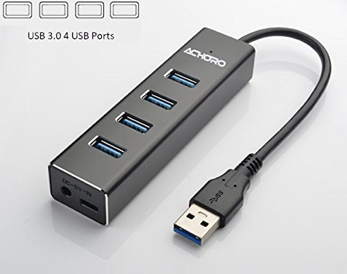 4 USB Ports USB 3.0 Superspeed External Data Transfer and USB Splitter. Aluminum Alloy Ultra Thin USB 3.0 4 USB Data Transfer Hub for Flash Drive, Mouse, Keyboard, Printer, Scanner, Tablet, Smartphone