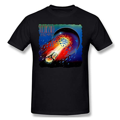 Dastair Mens Shirts Journey Album Logo Soft Short Sleeve T-Shirt XL Black