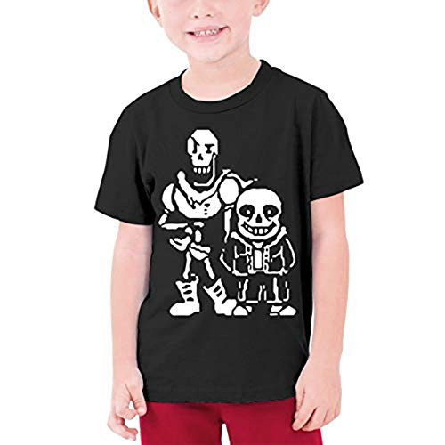 Undertale Sans and Papyrus Game Kids T Shirts Short Sleeve Tee Tops for Youth Boys Girls Size XL
