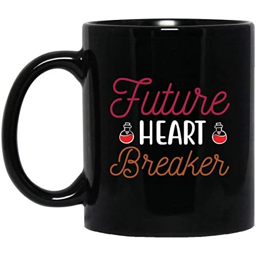 Future Heart Breaker Coffee Lover Mug Valentines Day Mug Gift for Her Gift for Him Coffee Couple Cup Funny Valentine Cup