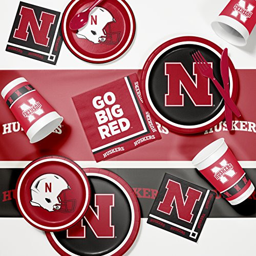 Creative Converting NCAA University of Nebraska Game Day Party Supplies Kit Serves 8