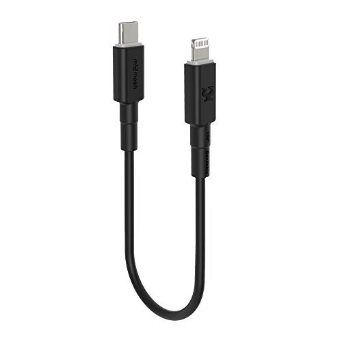 MYMOSH Lightning to Type- C MFI Certified PD Fast Charging Cable Durable 50000X 360 Bendable Test 26CM Length Compatible with iPhone IPAD and iPod