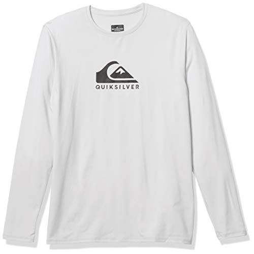 Quiksilver Mens Solid Streak Long Sleeve Rashguard UPF 50 plus  Micro CHIP L
