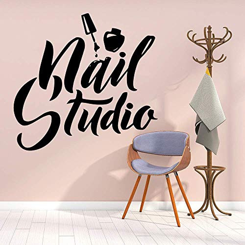 daasg 57X59Cm Beauty Salon Wall Decals Nail Art Polish Decor Manicure Pedicure Vinyl Mural Wall Windows Stickers Nail Studio Logo daasg 57X59Cm Beauty Salon Wall Decals Nail Art Polish Decor Manicure Pedicure Vinyl Mural Wall Windows Stickers Nail Studio Logo