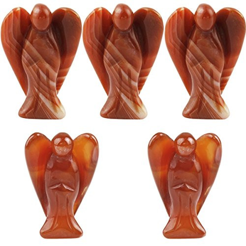 mookaitedecor Guardian Angel Figurines Set of 5Crystals Gemstone Carved Mini Statue for LovePeace and Healing 1.5 inch mookaitedecor Guardian Angel Figurines Set of 5Crystals Gemstone Carved Mini Statue for LovePeace and Healing 1.5 inch