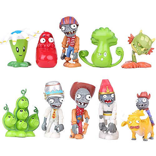 Plants vs Zombies 10pcs Action Figures Set Toys Series Game Role Figure Display Toy PVC  B