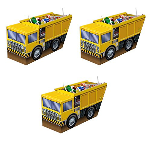 Beistle 59975, 3 Piece 3-D Dump Truck Centerpieces, 5.25" x 10.5"