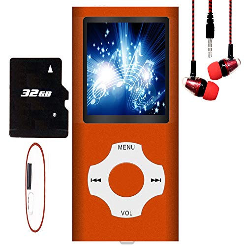 MP3 Player   MP4 Player Hotechs MP3 Music Player with 32GB Memory SD Card Slim Classic Digital LCD 1.82 Screen Mini USB Port with FM Radio Voice Record