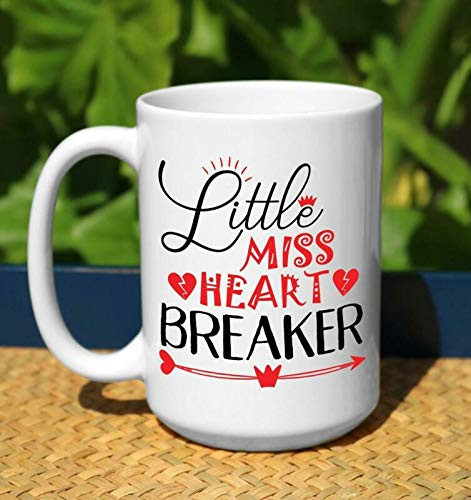 Diuangfoong Little Miss Heart Breaker Mug Valentines Day Coffee Mug Valentines Day Gift