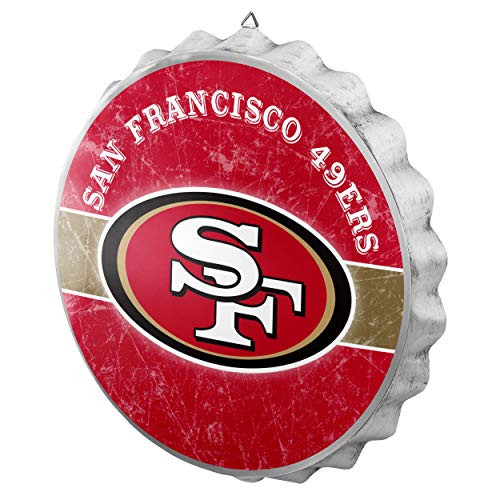 FOCO NFL San Francisco 49Ers Metal Distressed Bottlecap Wall Signmetal Distressed Bottlecap Wall Sign Team Color One Size FOCO NFL San Francisco 49Ers Metal Distressed Bottlecap Wall Signmetal Distressed Bottlecap Wall Sign Team Color One Size