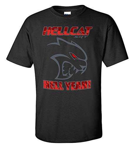 JRS Dodge Challenger SRT Hellcat Black T-Shirt  X-Large