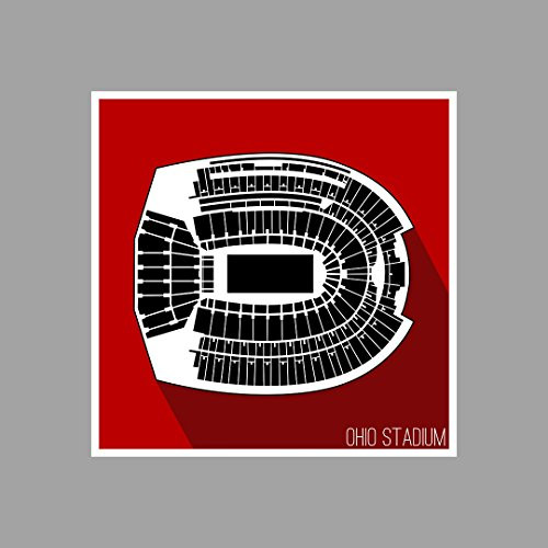 ArtsyCanvas Ohio State - Ohio Stadium - College Football Seating Map - 18x18 Matte Poster Print Wall Art ArtsyCanvas Ohio State - Ohio Stadium - College Football Seating Map - 18x18 Matte Poster Print Wall Art