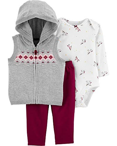 Carters Baby 3-Piece Unicorn Little Vest Set 18 Months Red