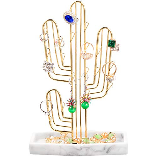 EASEART Jewelry Holder Organizer for Mom Gift Metal Necklace Holder Jewelry Stand Display for Necklaces Bracelet Earrings Ring Gold EASEART Jewelry Holder Organizer for Mom Gift Metal Necklace Holder Jewelry Stand Display for Necklaces Bracelet Earrings Ring Gold