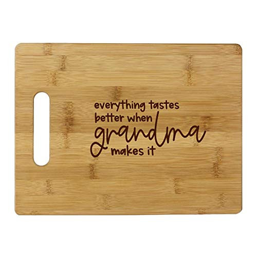 Everything tastes better Grandma medium- Cutting Board  Bamboo
